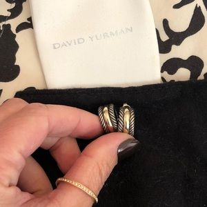 David Yurman cable collection hoop earrings
